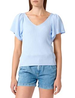 ONLY Damen ONLLEELO S/S Back KNT NOOS Pullover, Cashmere Blue, XS von ONLY