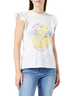 ONLY Damen ONLLUCY S/S Fruit TOP Box JRS T-Shirt, Cloud Dancer/Print:Fresh, XL von ONLY