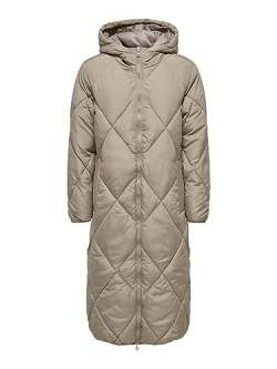 ONLY Damen ONLNEWTAMARA X-Long Quilted Coat CC OTW Mantel, Weathered Teak, XL von ONLY