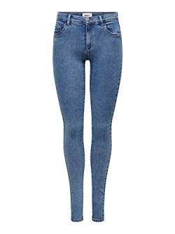 ONLY Damen ONLRAIN Life REG Skinny DNM NOOS 15129693, Medium Blue Denim/PIM430, XL/32 von ONLY