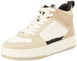 ONLY Damen ONLSAPHIRE-2 PU HIGH NOOS Sneaker, Beige/Detail:Black, 37 EU von ONLY