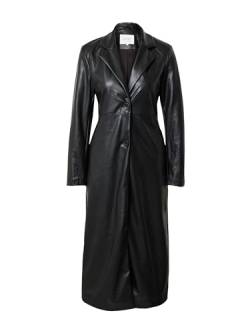 ONLY Damen ONLSARAMY Faux Leather Long Coat CS OTW Mantel, Black, L von ONLY
