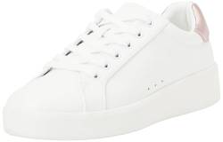 ONLY Damen ONLSOUL-4 PU NOOS Sneaker, White/Detail:Rosegold, 37 EU von ONLY