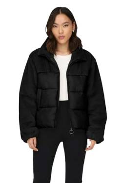 ONLY Damen ONLWANJA FUR Puffer Mix Jacket CC OTW Jacke, Black, S von ONLY