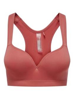 ONLY Damen ONPMARTINE-2 Seam Bra NOOS Sport-BH, Mineral Red, M von ONLY