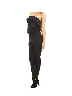 ONLY Damen Off-Shoulder Jumpsuit Overall Einteiler Einfarbig Schulterfrei Onesie, Farbe:Schwarz, Größe:38 von ONLY