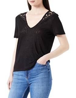 ONLY Damen Onlanja S/S Lace Top Jrs, Schwarz, M von ONLY