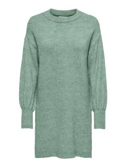 ONLY Damen Onljada Ls Balloon O-neck Dress Bf Knt, Granite Green/Detail:melange, XS von ONLY