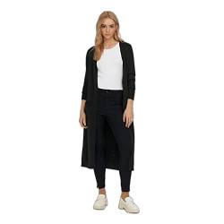 ONLY Damen Onllesly L/S Open Long Cardigan Knt Noos Strickjacke, Schwarz, XS EU von ONLY