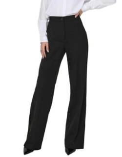 ONLY Damen Onlmia Hw Straight Pant Tlr Noos, Schwarz, 38W / 32L von ONLY