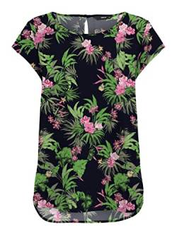 ONLY Damen Onlnova Life S/S PTM Top, Black/AOP:436 Pure Tropical, 36 von ONLY