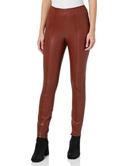 ONLY Damen Onlpips Faux Leather Otw Leggings, Cherry Mahogany, S EU von ONLY