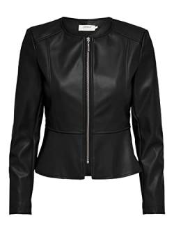 ONLY Damen Onlsaramy Faux Leather Jacket Cc Otw Kunstlederjacke, Schwarz, S EU von ONLY