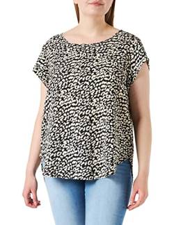 ONLY Damen Onlvic Aop Top Noos Wvn Bluse, Black/Aop:leo Eggnog, 36 EU von ONLY