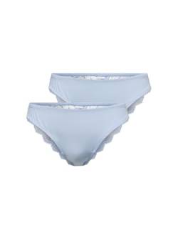 ONLY Damen Onlwillow Lace Brazilian 2-pack Panties, Airy Blue, S EU von ONLY