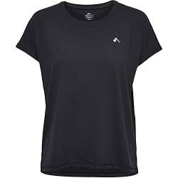 ONLY Damen Onpaubree Ss Loose Tr Tee Curvy-Opus Sporttop, Schwarz (Black Black), 48 (Herstellergröße: 48/50) von ONLY