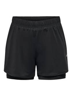 ONLY Damen Onpmila-2 Loose Train Noos Sportshorts, Schwarz, S EU von ONLY