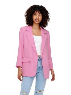 ONLY Damen Oversized Langarm Blazer | Eleganter Basic Cardigan | Business Jacke Mantel ONLLANA-Berry, Farben:Rosa, Größe:40 von ONLY