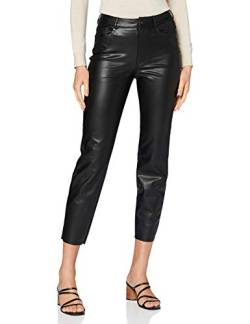 ONLY Damen PU Kunstleder Hose | High Waist Stretch Pants Beschichtet | Coated Biker Trousers ONLEMILY, Farben:Schwarz, Größe:XS / 32L, Z-Länge:L32 von ONLY