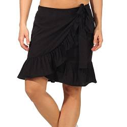 ONLY Damen Rock ONLOlivia Wrap 15219146 Black XS von ONLY