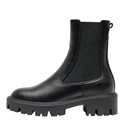 ONLY Damen Schuhe Chelsea-Boots ONLBetty Kurzstiefel dicke Sohle 15272047 black 37 von ONLY