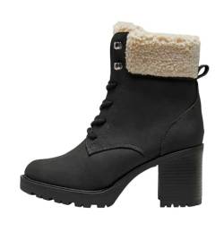 ONLY Damen Schuhe Stiefeletten ONLBarbara Warm Boot in Wildleder-Optik 15304722 Black 40 von ONLY