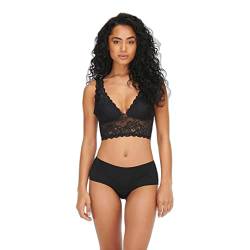 ONLY Damen Spitzen Slips | 3-er Stück Pack Low Hipster Unterhosen | Nahtlose Unterwäsche Panty ONLCHLOE, Farben:Schwarz, Größe:XS von ONLY