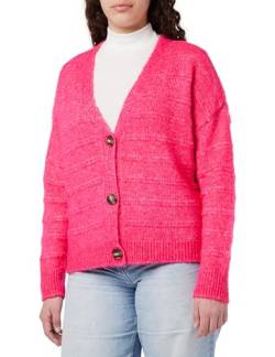 ONLY Damen Strickjacke ONLCelina Life kurzer Cardigan mit Knopfleiste 15229749 Fuchsia Purple Melange M von ONLY