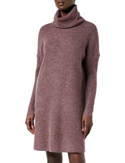 ONLY Damen Strickkleid Loose Fit Longsleeve Knit Kleid mit Langen Ärmeln ONLJANA Rollkragen Dress Pullover, Farben:Bordeaux, Größe:M von ONLY