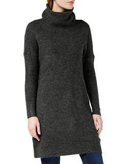 ONLY Damen Strickkleid Loose Fit Longsleeve Knit Kleid mit Langen Ärmeln ONLJANA Rollkragen Dress Pullover, Farben:Dunkelgrau, Größe:XS von ONLY