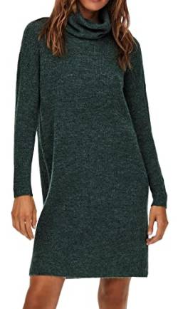 ONLY Damen Strickkleid Loose Fit Longsleeve Knit Kleid mit Langen Ärmeln ONLJANA Rollkragen Dress Pullover, Farben:Grün,Größe Damen:L von ONLY