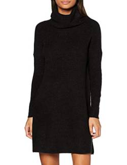 ONLY Damen Strickkleid Loose Fit Longsleeve Knit Kleid mit Langen Ärmeln ONLJANA Rollkragen Dress Pullover, Farben:Schwarz, Größe:S von ONLY