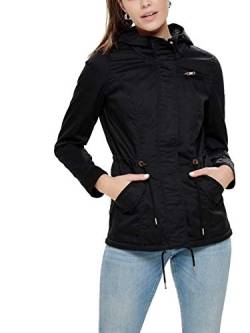 ONLY Damen Übergangsjacke Kurzmantel New Lorca Spring Parka 15168792 Black L von ONLY