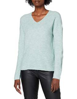 ONLY Damen Warmer Strickpullover | Knitted Basic Stretch Sweater | Langarm V-Ausschnitt Shirt ONLCAMILLA, Farben:Grün, Größe:S von ONLY