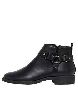 ONLY Damen onlBIBI Buckle PU Bootie Stiefeletten, Schwarz (Black Black) von ONLY