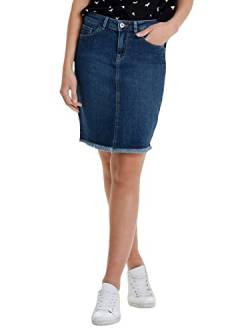 ONLY Damen onlELIZA REG RAWEDGESKIRT 08 NOOS Rock, Blau (Medium Blue Denim Medium Blue Denim), (Herstellergröße: 34) von ONLY