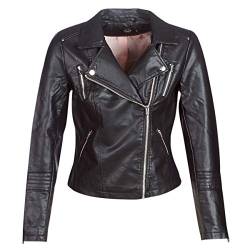 ONLY Damen onlGEMMA Faux Leather Biker OTW NOOS Jacke, Schwarz Black, X-Small (Herstellergröße: 34) von ONLY