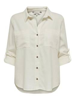 ONLY Female Hemd Locker geschnitten Button-Down Kragen Ärmel mit Umschlag Hemd von ONLY