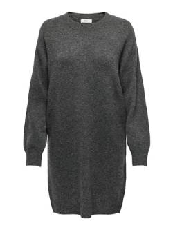 ONLY JDY Strickkleid JDYRUE L/S O-Neck Dress KNT (S, Dark Grey Melange) von ONLY