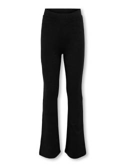 ONLY Kids Mädchen Hose KOGROMA Glitter Flaired Pant JRS (DE/NL/SE/PL, Numerisch, 164, Regular, Black) von ONLY