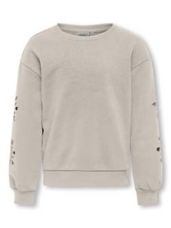 ONLY Kids Mädchen Sweatshirt KOGWINNIE L/S O-Neck SWT (164, Pumice Stone Flower) von ONLY