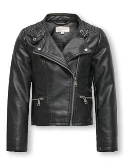 ONLY M dchen Konfreya Faux Leather Biker Otw Noos Kunstlederjacke, Schwarz, 140 EU von ONLY