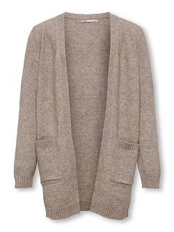 ONLY Mädchen Koglesly L/S Open Cardigan Knt Noos, Beige/Detail:melange, 122-128 von ONLY