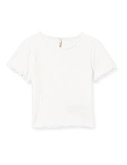 ONLY Mädchen Konnella S/S O-Neck Top Noos JRS T-Shirt, Cloud Dancer, 110-116 von ONLY