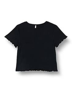 ONLY Mädchen Konnella S/S O-Neck Top Noos JRS T-Shirt, Schwarz, 110-116 von ONLY