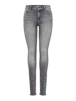 ONLY NOS Damen Onlblush Mid Sk ANK Raw JNS Rea0918 Noos Skinny Jeans, Grau (Grey Denim Grey Denim), 42/L30 (Herstellergröße: XL) von ONLY