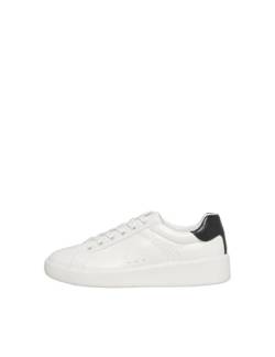 ONLY SHOES Damen ONLSOUL-4 PU Sneaker, White/Detail:w. Black, 41 EU von ONLY