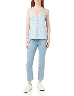 ONLY Women's ONLASTRID Singlet WVN NOOS Top, Chambray Blue/AOP:Lone Flower, 44 von ONLY