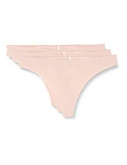 ONLY Women's ONLCHLOE LACE S.Skin Thong 3-Pack Tanga, Sepia Rose/Pack:+2X Sepia Rose, L von ONLY