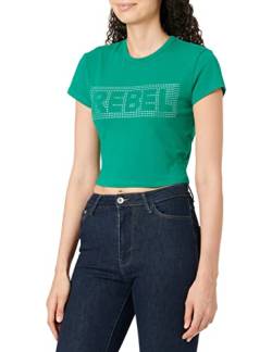 ONLY Women's ONLERIN S/SSHORT Rhinestone TOP Box JRS T-Shirt, Lush Meadow/Detail:Rhinestone Rebel, M (4er Pack) von ONLY